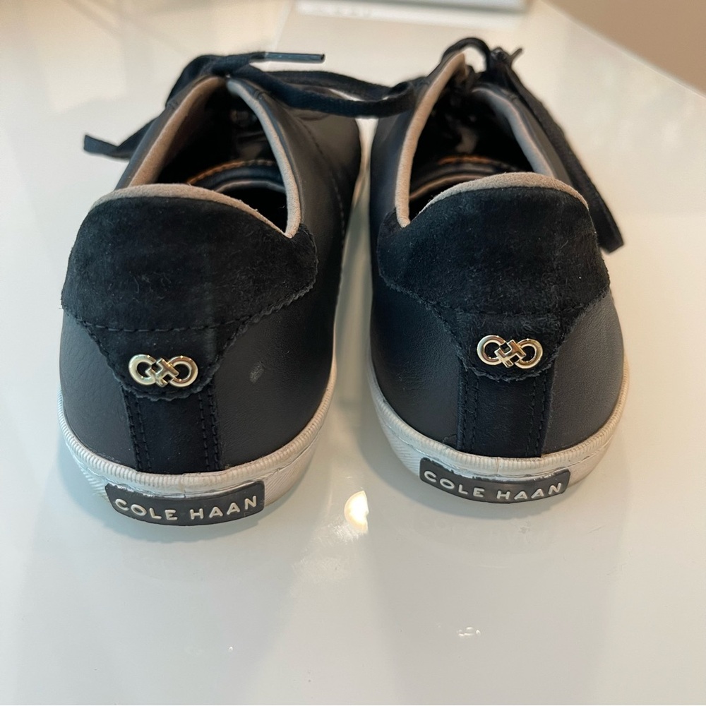 Cole Haan Mindi Black Leather Sneakers - Picture 3 of 8